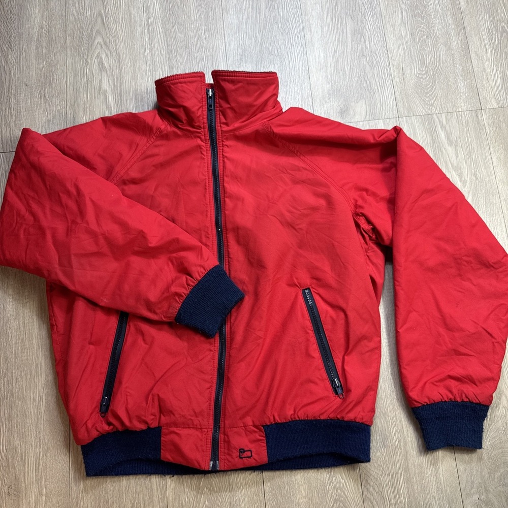 Vintage Woolrich Jacket Mens Medium Red Insulated Full Zipโ Bomber 80s USA Rare